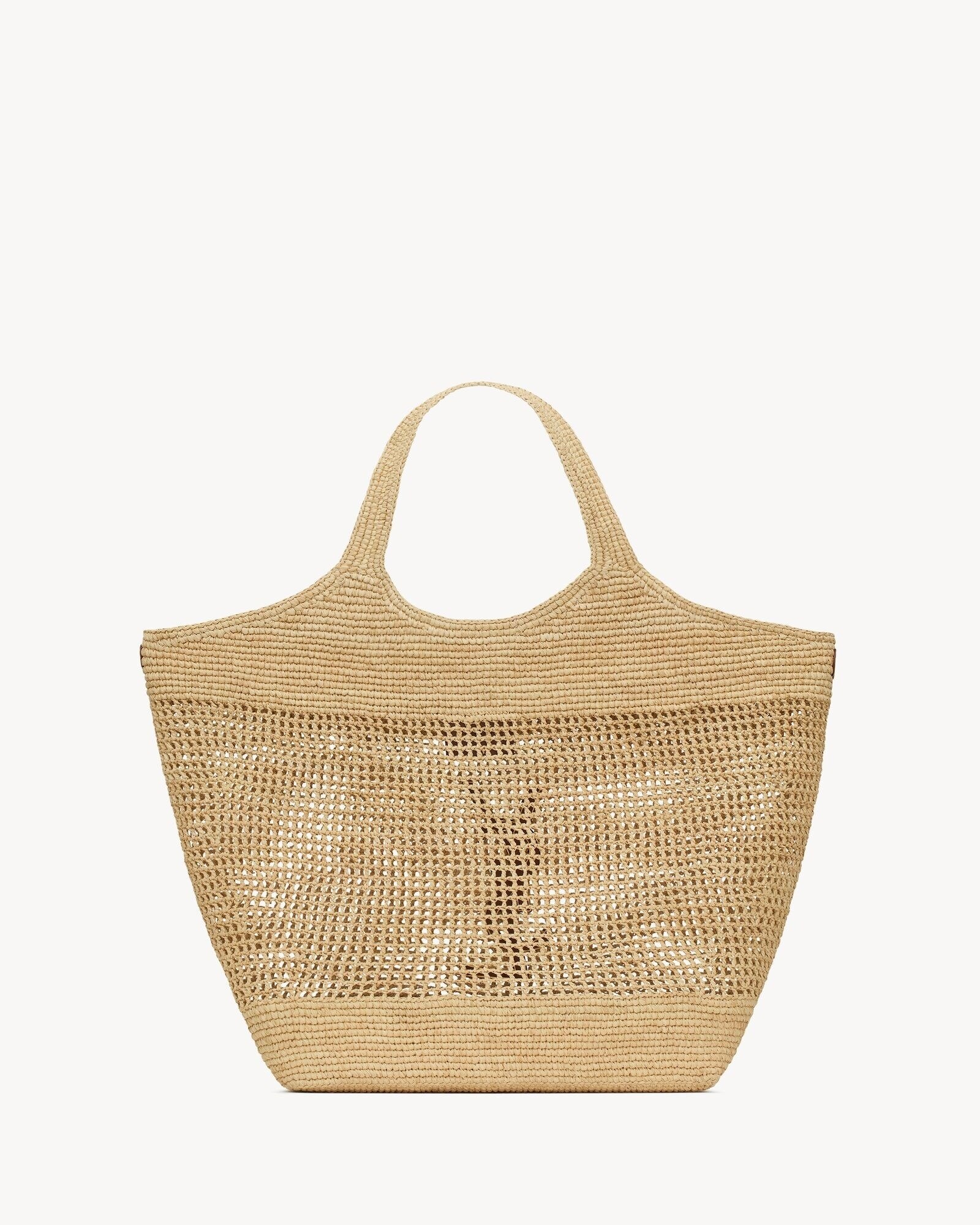 ICARE Raffia Crochet Grande Sacola de Compras