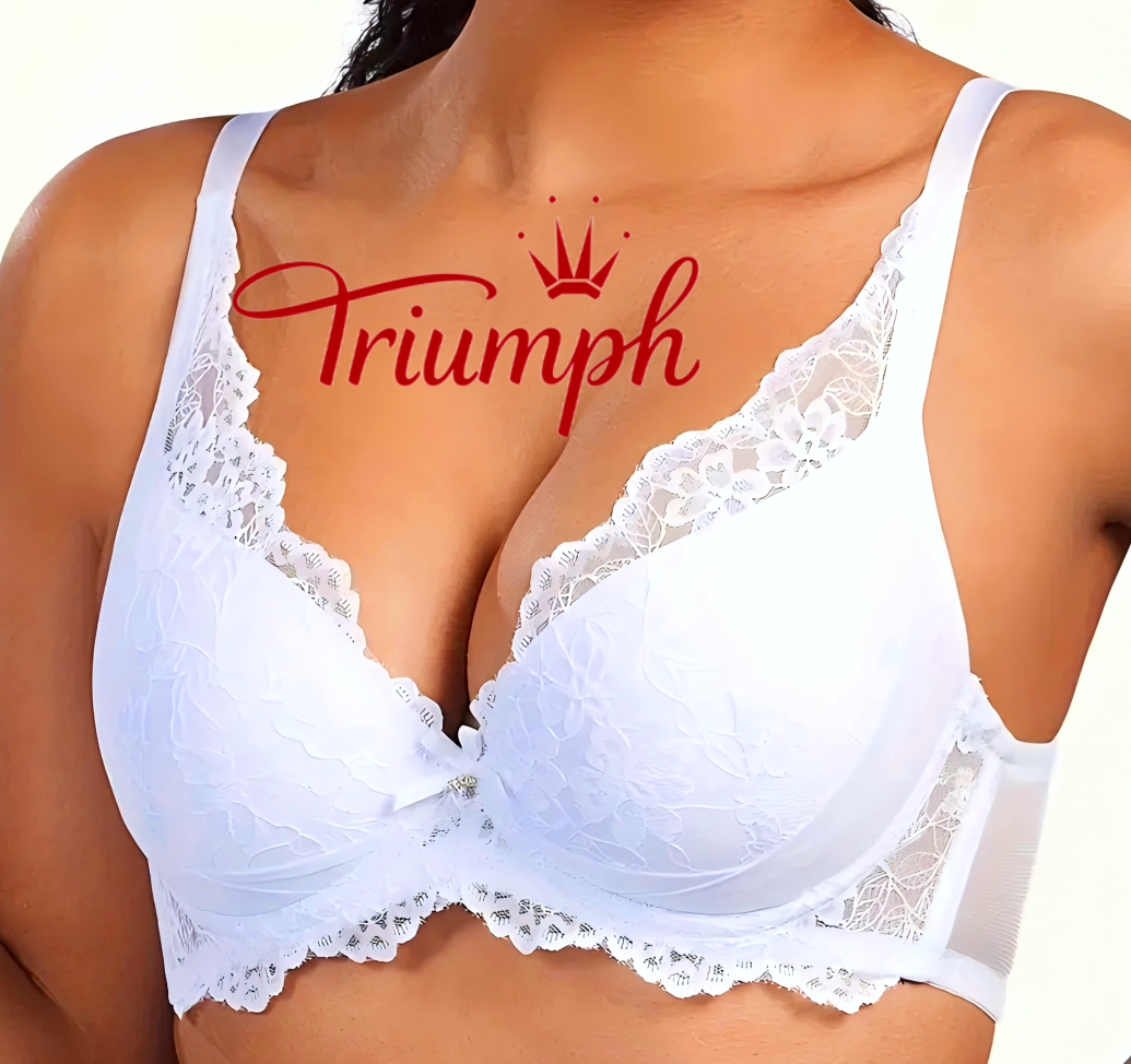 Triumph -  Sutiã de camada dupla com bordado romântico