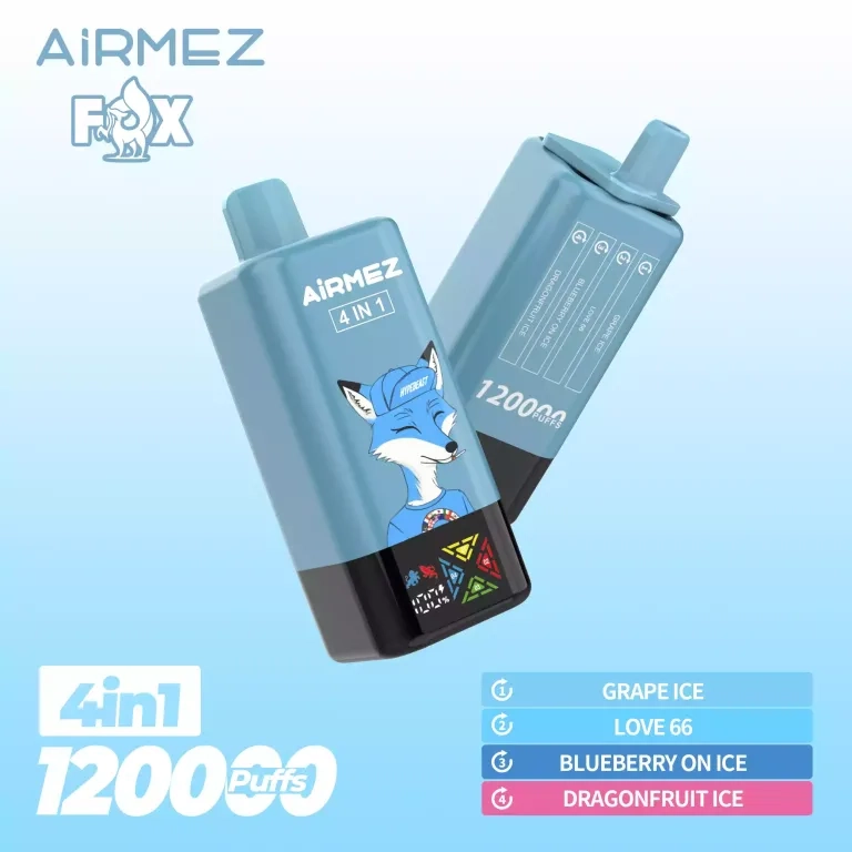 AIRMEZ FOX 120000 Puffs 4 IN 1 Taste Disposable Vape peach mango watermelon