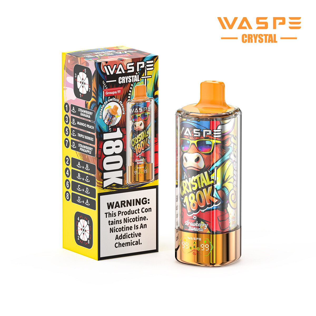 ⭐Fényűző⭐WASPE 8 az 1-ben 180K elektronikus porlasztó