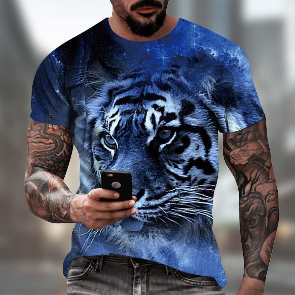 Men's 3D Print Skull T-Shirt 3D Creative Print Short Sleeve T-Shirt Casual Round Neck Novelty Street Fashion Tees Shirt