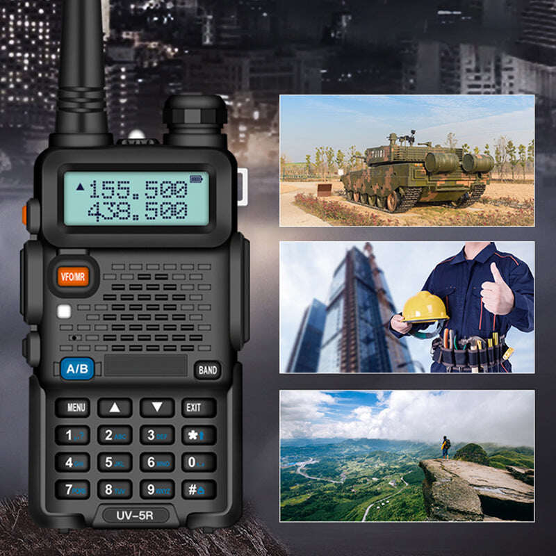 RÁDIO AMADOR DE LONGO ALCANCE UV-5R RÁDIO BIDIRECIONAL DE BANDA DUPLA UV5R