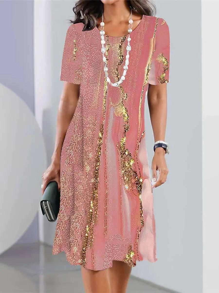 👗【XS-5XL】 szexi, kerek nyakú női ruha 2024-re