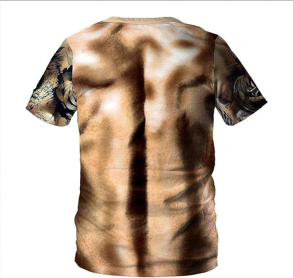 Men's 3D Print Skull T-Shirt 3D Creative Print Short Sleeve T-Shirt Casual Round Neck Novelty Street Fashion Tees Shirt