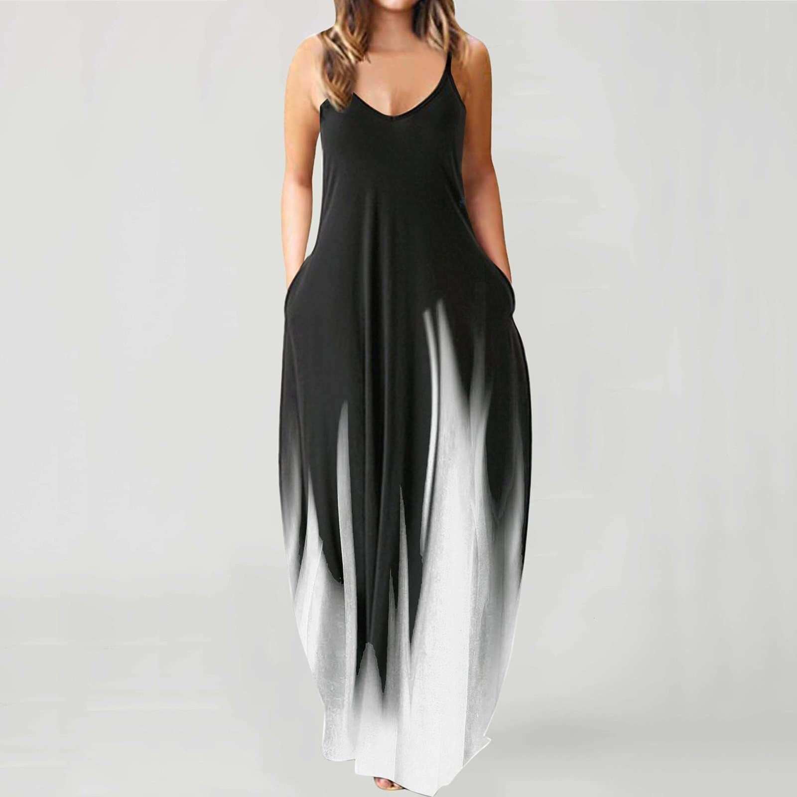 Novo Vestido de Verão Gradient Sling Print Sling 2023