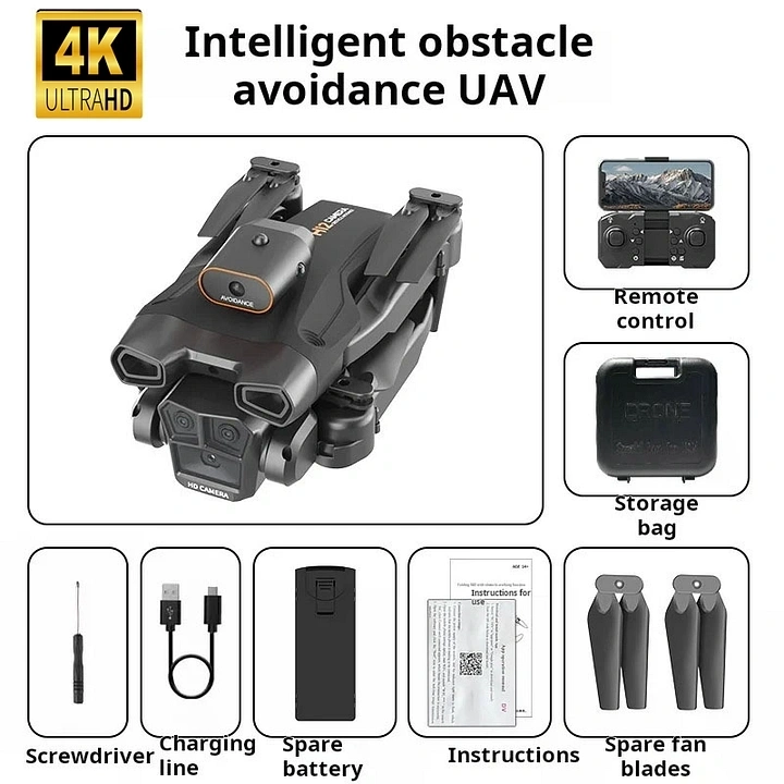 🎄Promoção especial de Natal🎄Drone de câmera 4K adequado para adultos HS175D Controle remoto Quadcopter de retorno automático Siga-me Motor sem escova Círculo Pontos de passagem de vôo Altitude Hold Modo sem cabeça 28 minutos de tempo de vôo!!