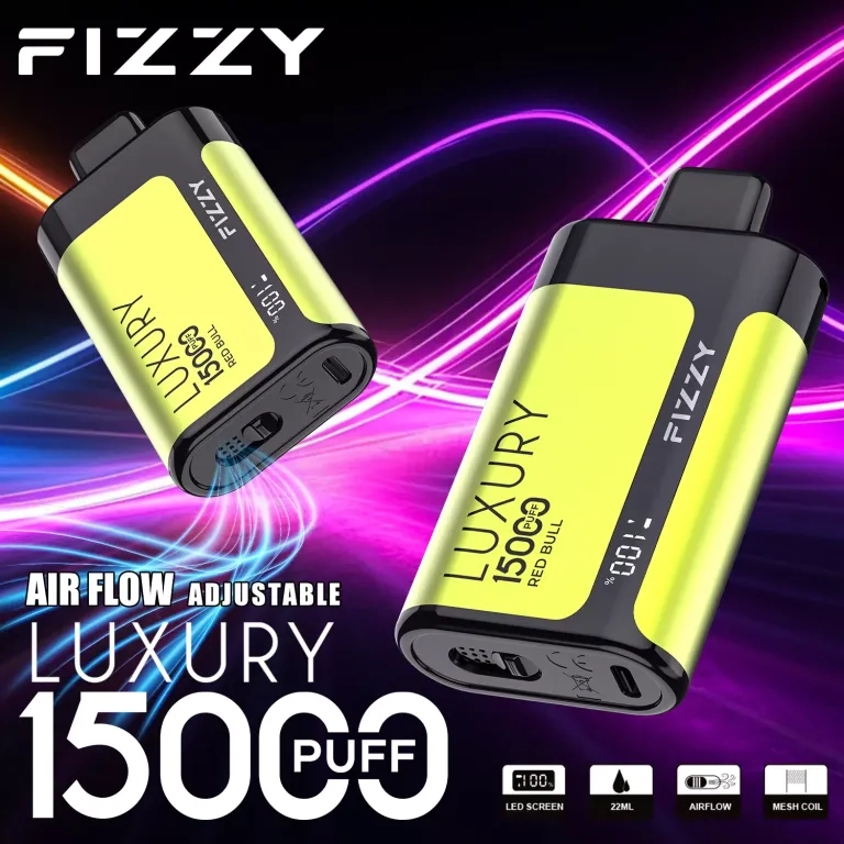 Fizzy Luxury 15000 Puffs LCD Screen Rechargeable Disposable Vapes Orange Mango Watermelon