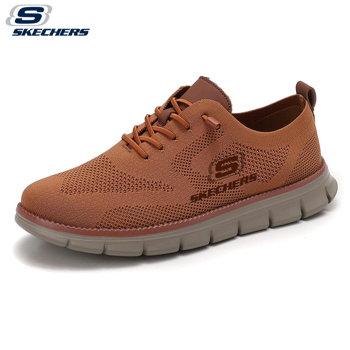 Novos mocassins leves com atacadores da Skechers, casuais, respiráveis ​​e voadores