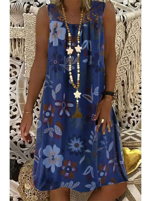 Šaty bez rukávů od kolen ke kolenům