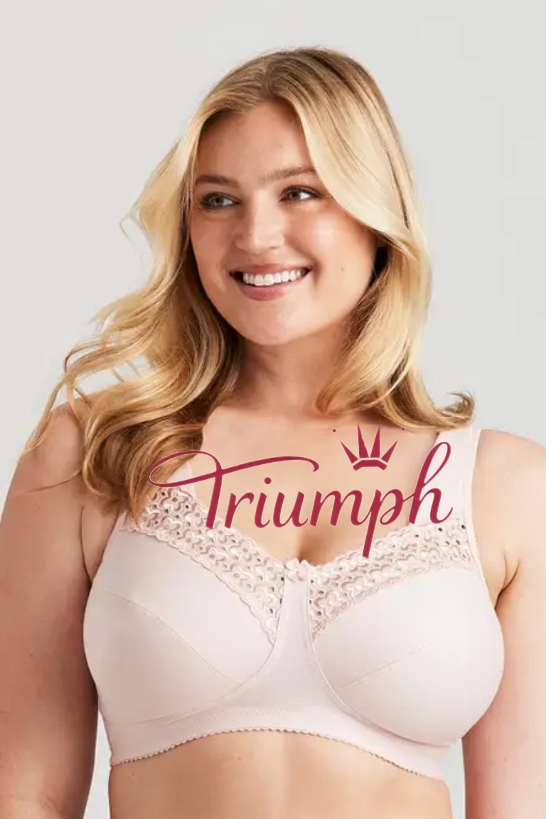 Triumph-4 sztuki🔥Wygodny haftowany biustonosz