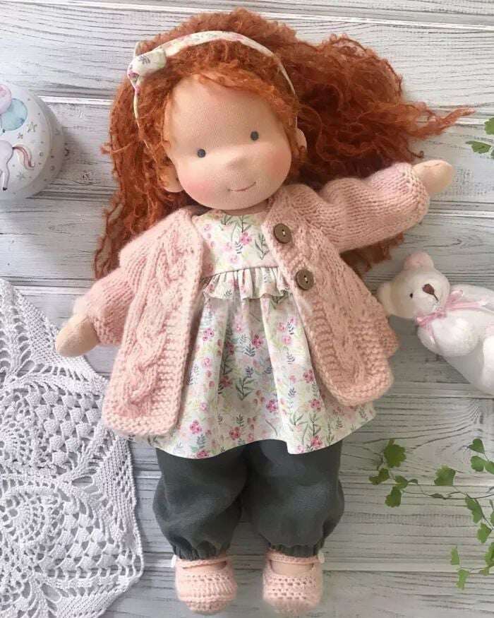 🎁🎁O melhor presente para crianças - Boneca Waldorf feita à mão👧