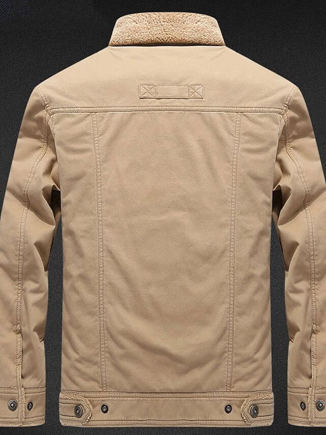 Jaqueta de inverno masculina jaqueta de inverno ao ar livre rua quente/quente respirável pele detalhe bolso outono e inverno cor sólida