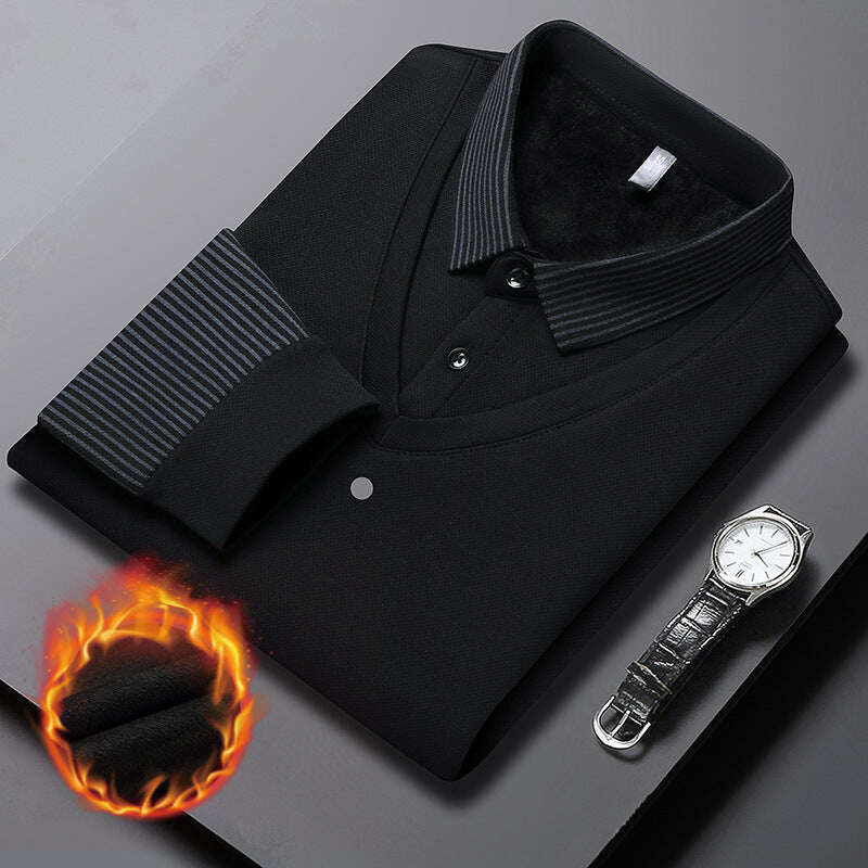 Camisa listrada de gola de 2 peças