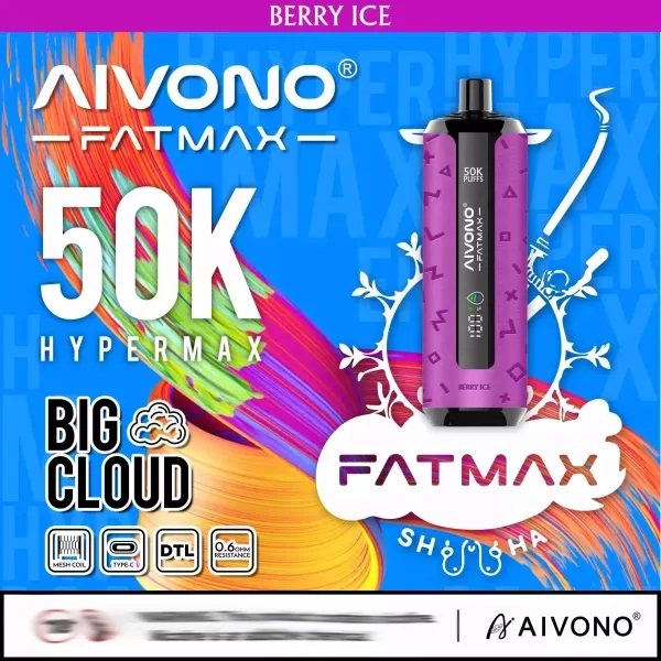 AIVONO AIM FATMAX 50000 Puffs Vapes Cherry Raspberry