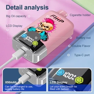 FIHP 40K Puffs Dual Flavor LED Vape Pen