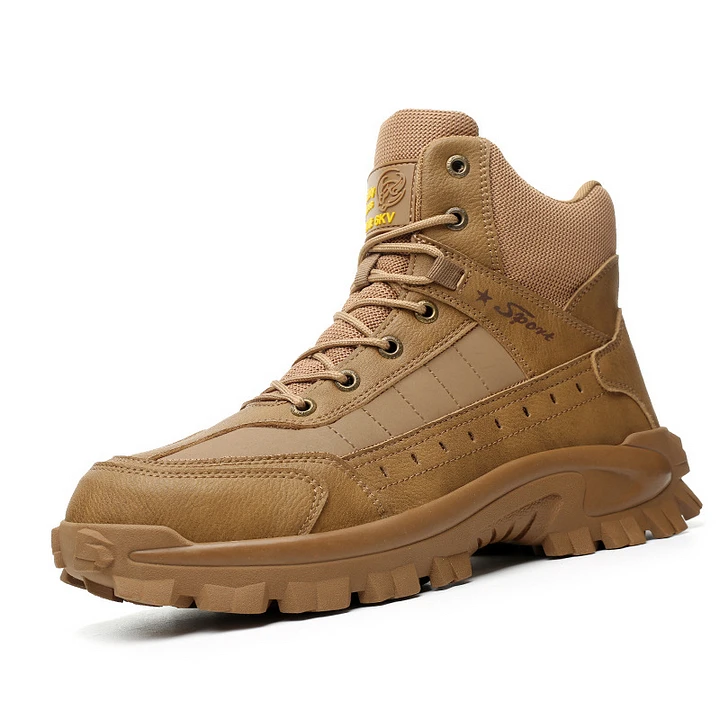 Botas masculinas impermeáveis ​​anti-entorse e antifuros para trabalho, botas de caminhada (atualização de durabilidade)