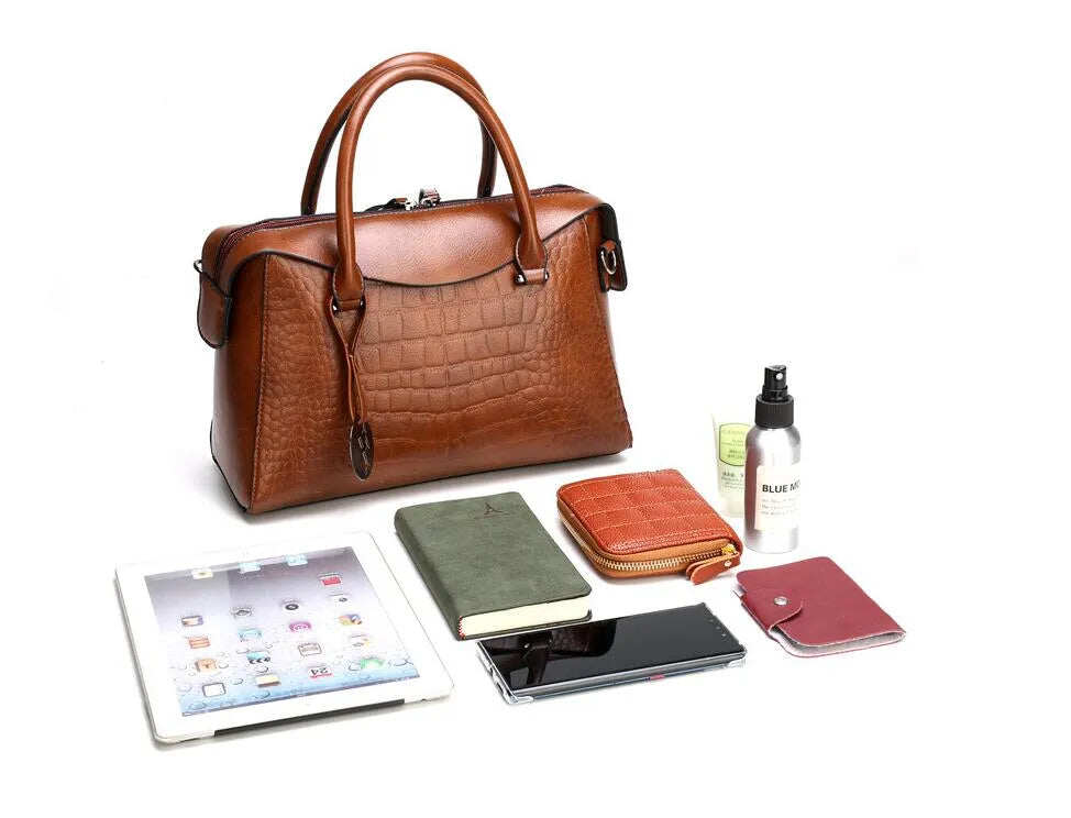 Novo Saco grande em relevo bolsa de ombro feminina com ombro inclinado