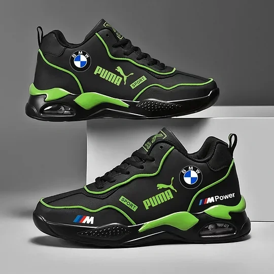 PUMA&BMW 2024 új férfi ortopéd, kényelmes bőr tornacipő