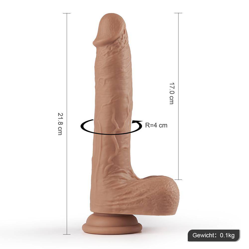 Dildo Realista 5 Modos de Choque 7 Modos de Vibra??o Controle Remoto 17 cm MANNI