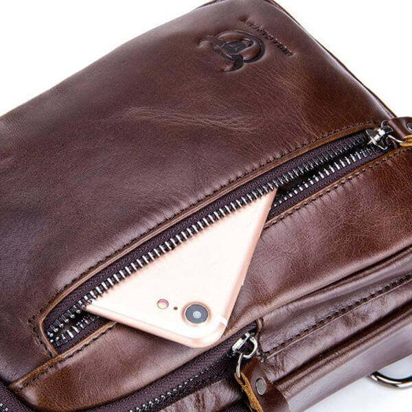 Męskie torby na klatkę piersiową Torby z prawdziwej skóry Crossbody Torba na ramię