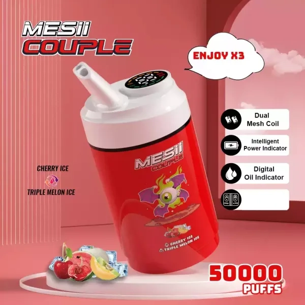 Mesii pár 50000 puffs három ízű 50k eldobható vape bulk vásárlás nagykereskedelmi