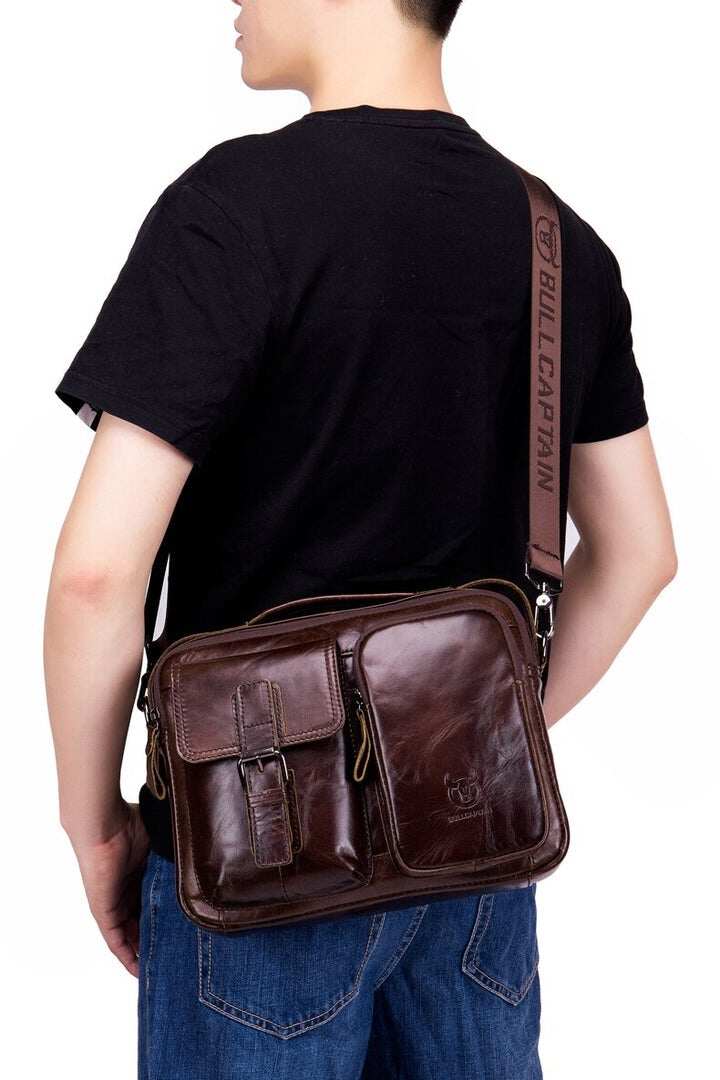 Męska teczka Torba na laptopa z prawdziwej skóry Torba Crossbody