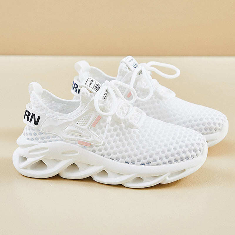 Tênis de corrida feminino respirável e antiderrapante com sola macia