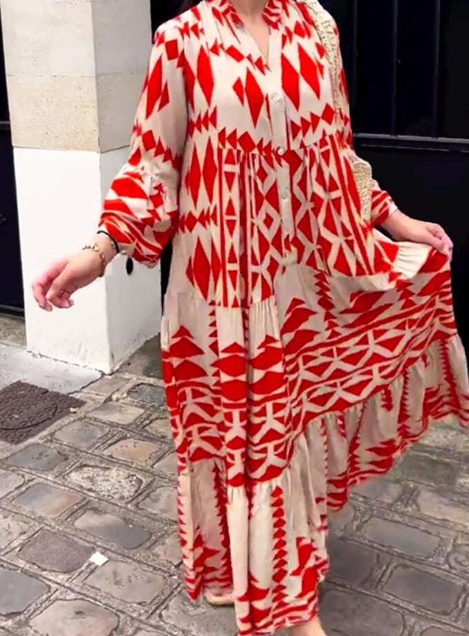 Rochii cu mânecă lungă pentru femei rochii cu mâneci lungi imprimate rochii de cămașă