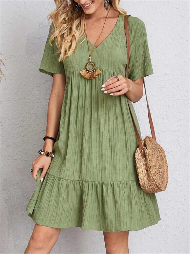 👚💃 Luźna, casualowa jesienna sukienka z wiązaniem w talii