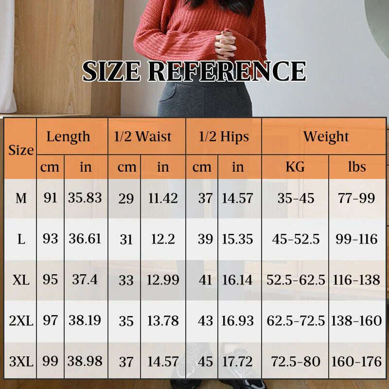 🔥Calças térmicas de caxemira skinny femininas da moda