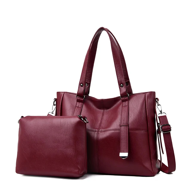 BOLSA FEMININA ESPAÇOSA FEITA DE COURO ECOLÓGICO MACIO + MOCHILA DE PRESENTE!