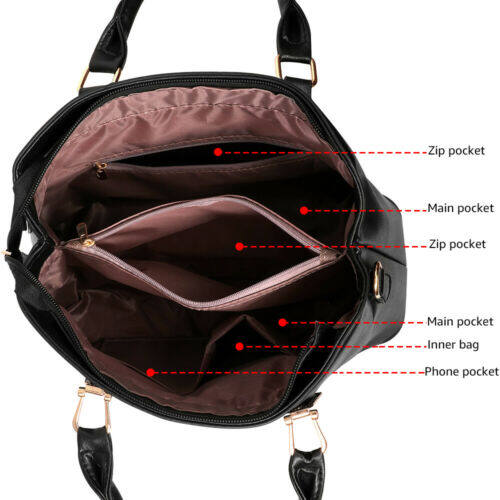 2 peças bolsas de ombro femininas bolsas de ombro conjunto de bolsa de couro PU