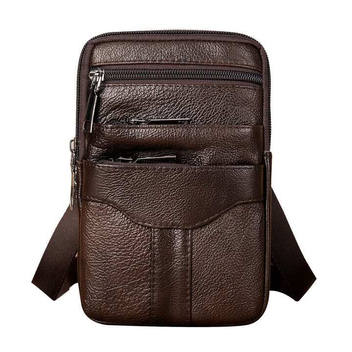 Męska torba na pasek z prawdziwej skóry Fanny Belt Bag Viconchic