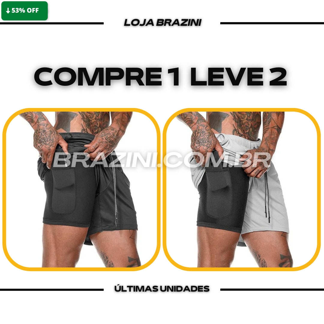 Short DryFit® de Compressão - Compre 1 leve 1 de graça