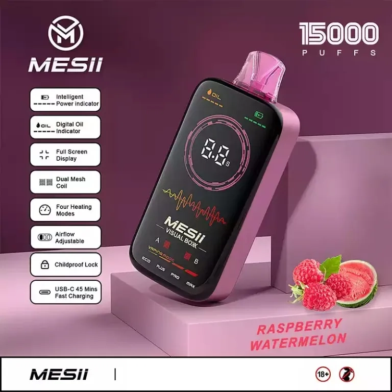 Mesii visual boxx 16000 puffs teljes képernyős kijelző eldobható vape tömeges vásárlás nagykereskedelmi