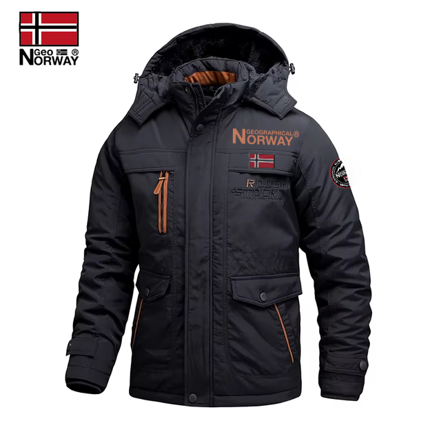 Geographical Norway - Nova jaqueta quente à prova de vento e água para homem de 2025