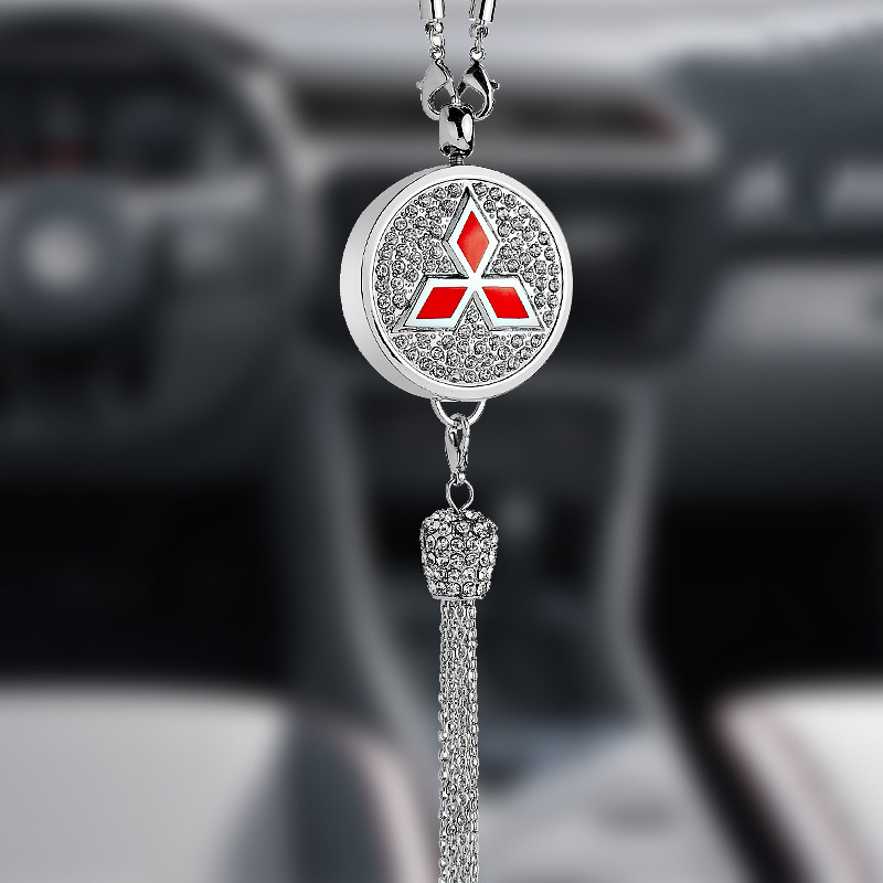 Pingente de aromaterapia com logotipo de carro com diamante de metal