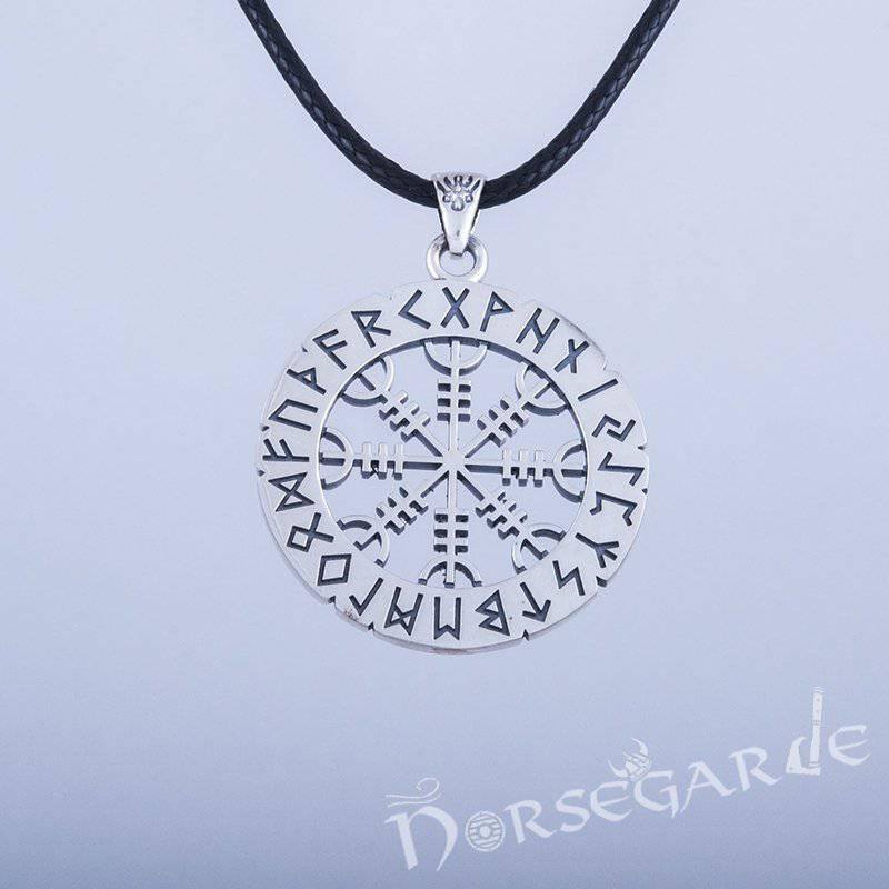 Ръчно изработен рунически шлем на страхопочитание Амулет - стерлингово сребро