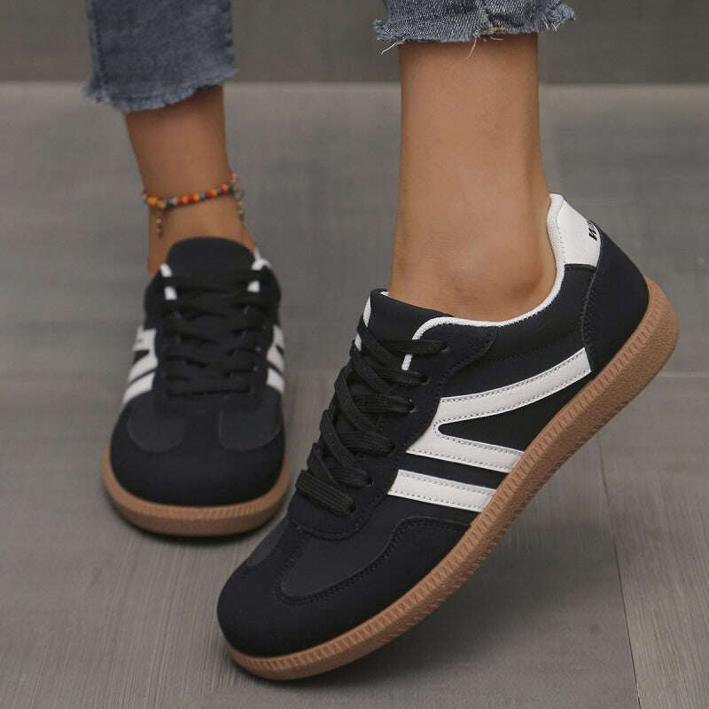Sapatos ortopédicos femininos elegantes e antiderrapantes com bico redondo