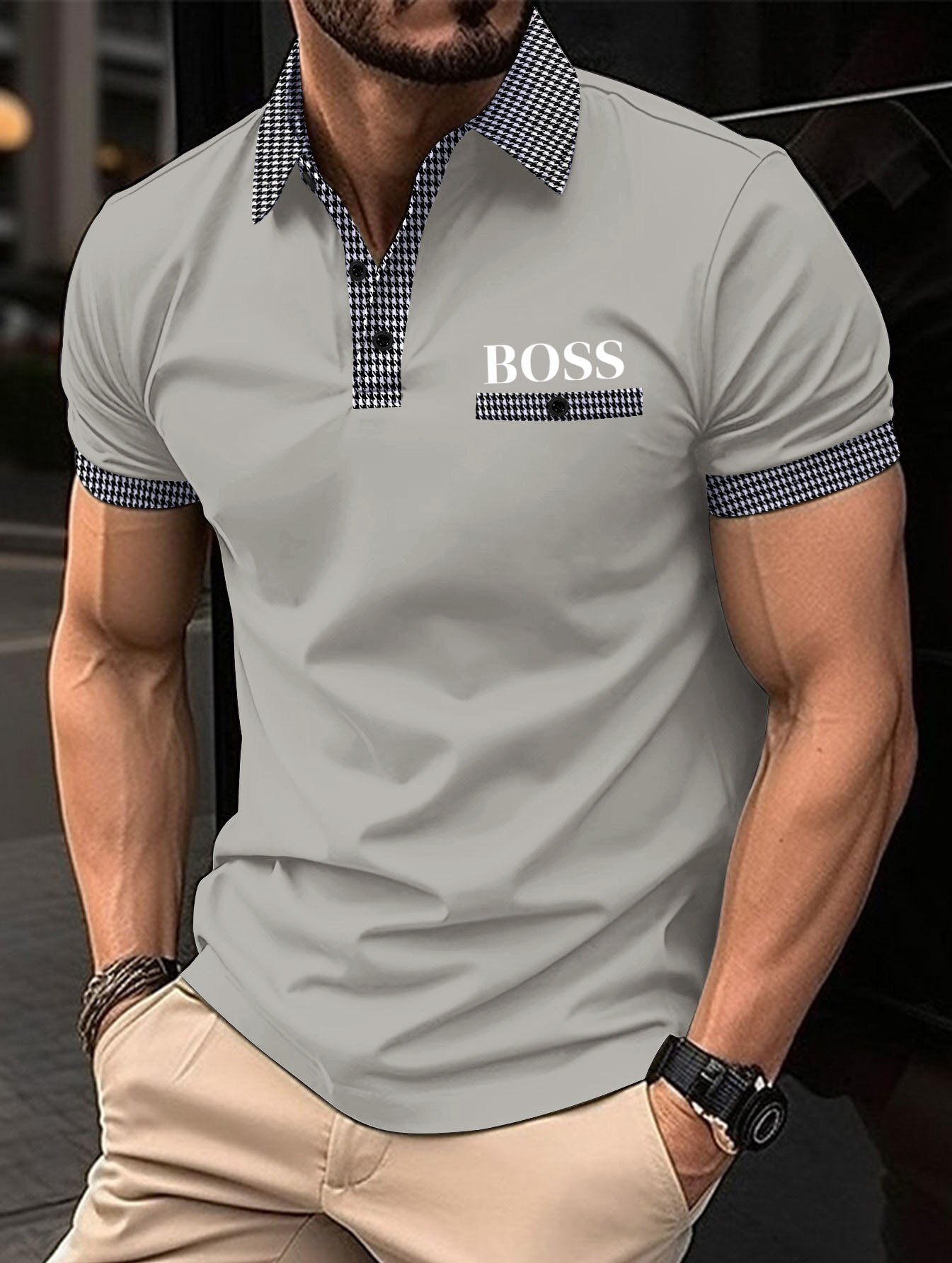 Męska koszulka z krótkim rękawem BOSS