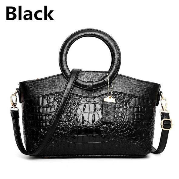 Bolsa De Couro Com Padrão De Crocodilo Em Estilo Retro