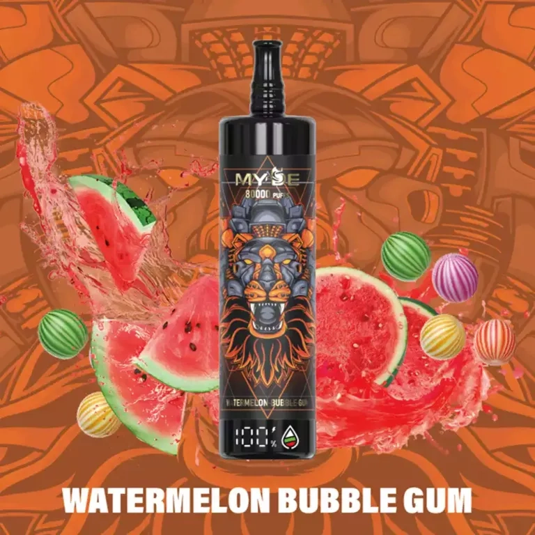 MYDE Shisha Hookah 80000 Puffs 80K LCD Display Disposable Vape Melon Gun