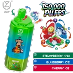 UZY 150K Puffs Vape Strawberry Kiwi & Blueberry Coconut & Mixed Berry