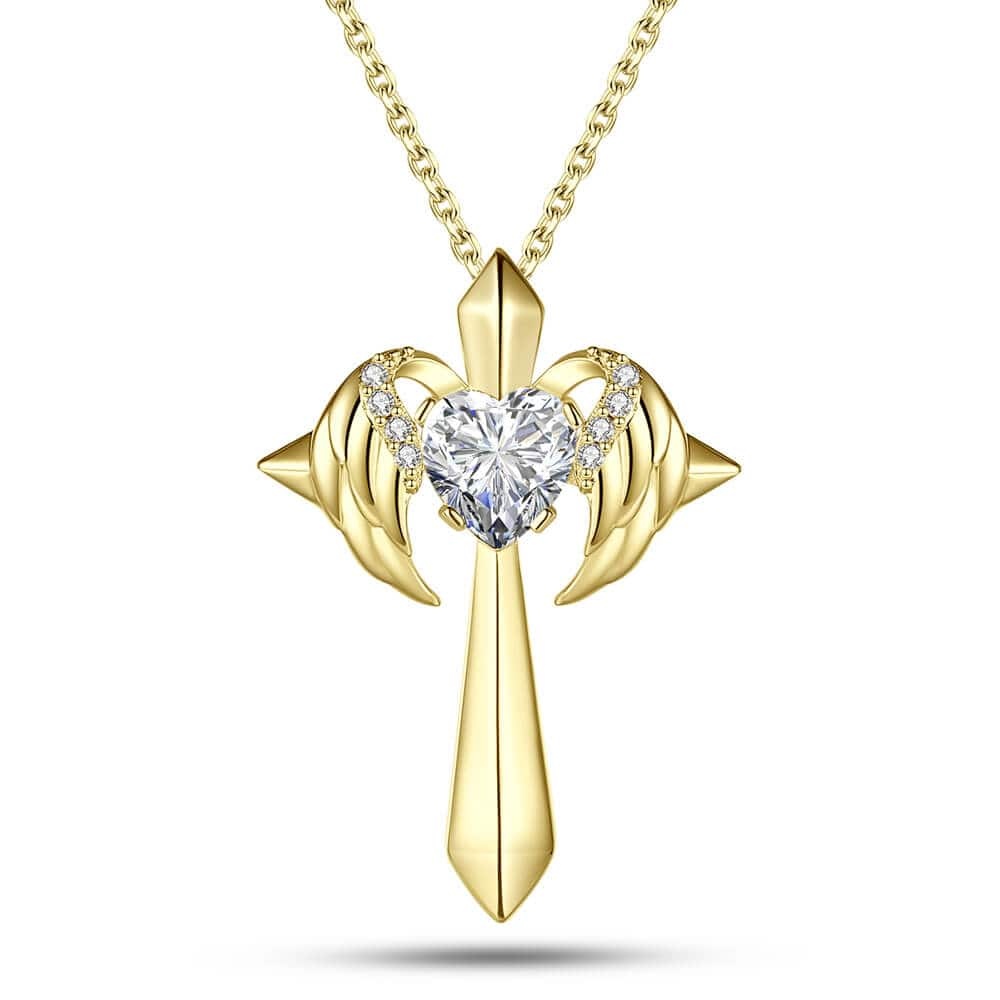 Angel Wings Cross Necklace Gift