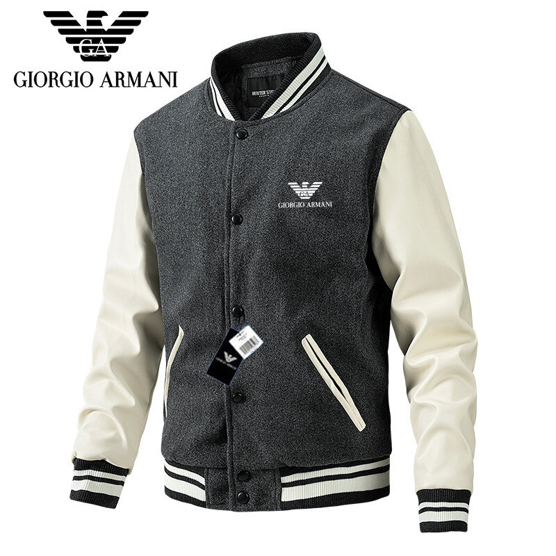 Nova jaqueta de primavera e outono com gola de beisebol