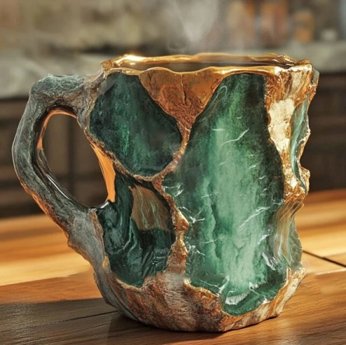 (💐Promocja wiosenna💐) ✨️2025 Nowe kubki do kawy z kryształkami mineralnymi☕
