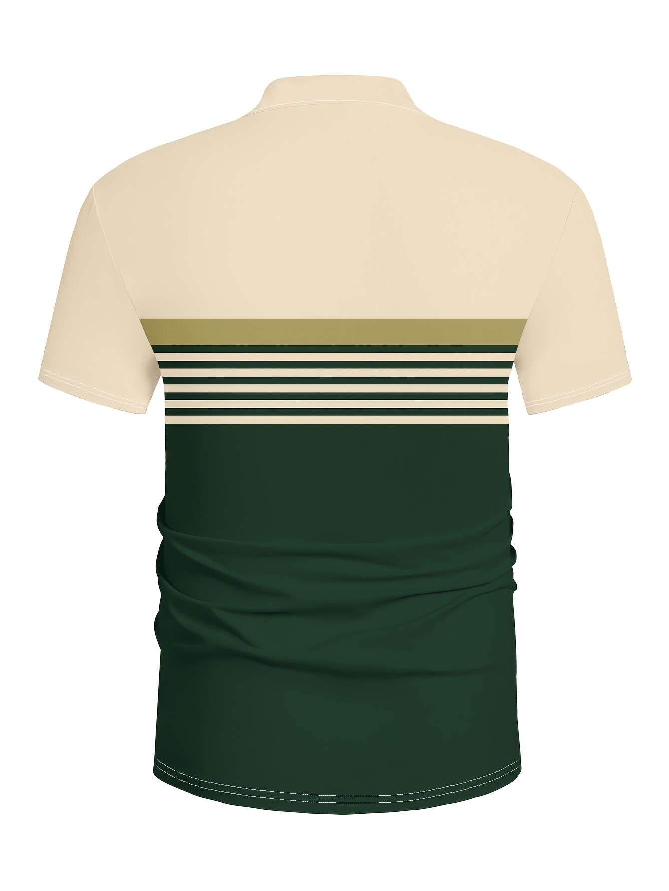 Pack de 2 camisas polo casuais de manga curta para homem, estampa de cavalo 3D, riscas coloridas, estilo desportivo, tecido de poliéster leve, camisa polo de golfe com botões