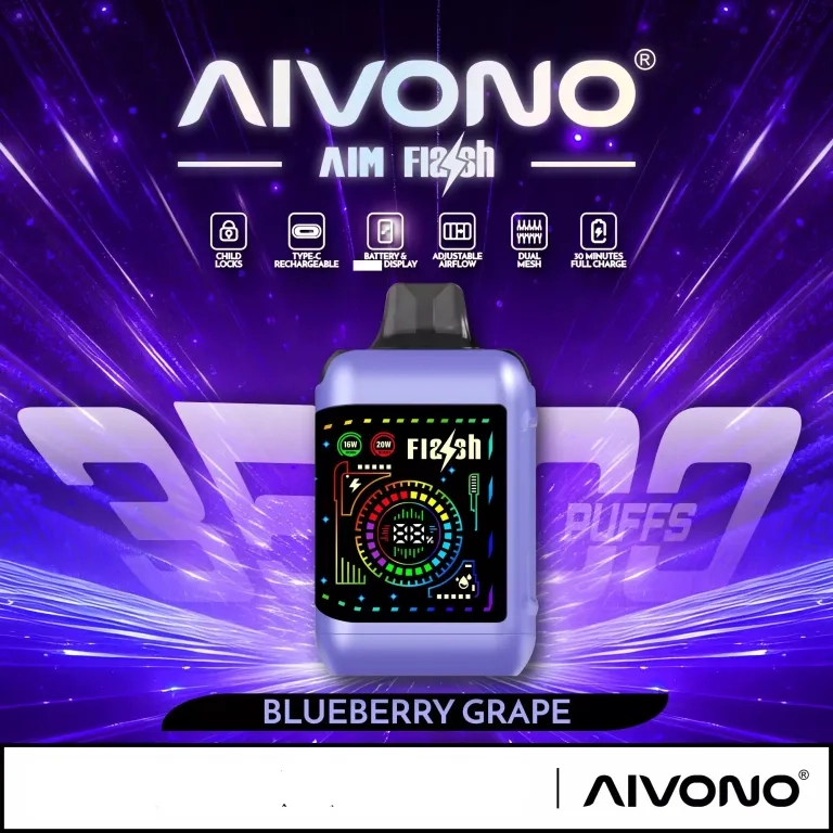 AIVONO AIM FLASH 35000 Puffs Blueberry Grape