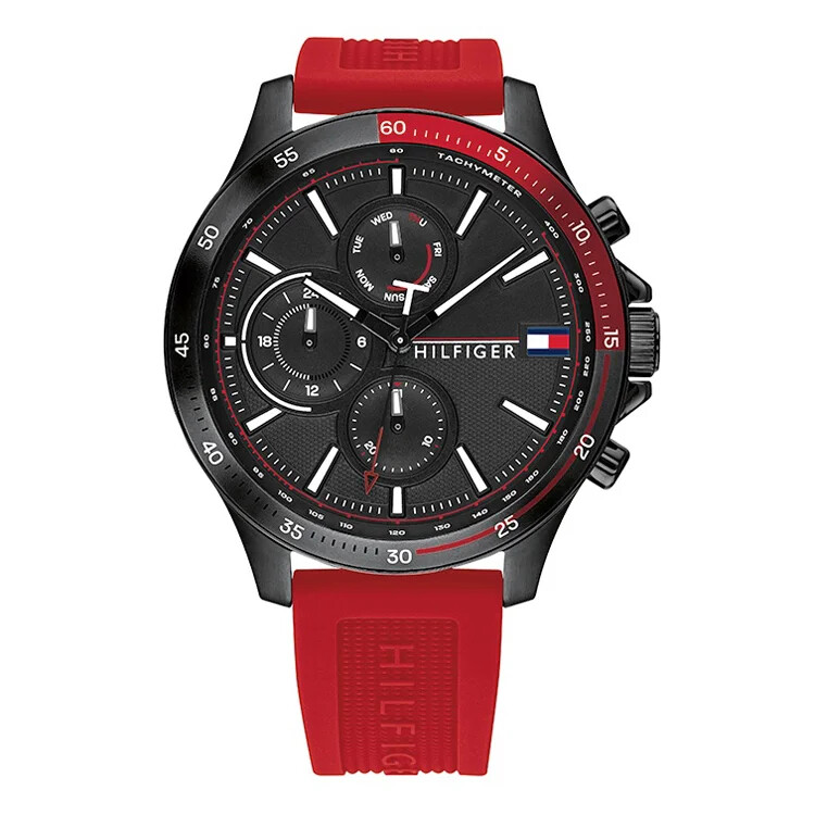 Moška ura s koledarjem TOMMY HILFIGER.