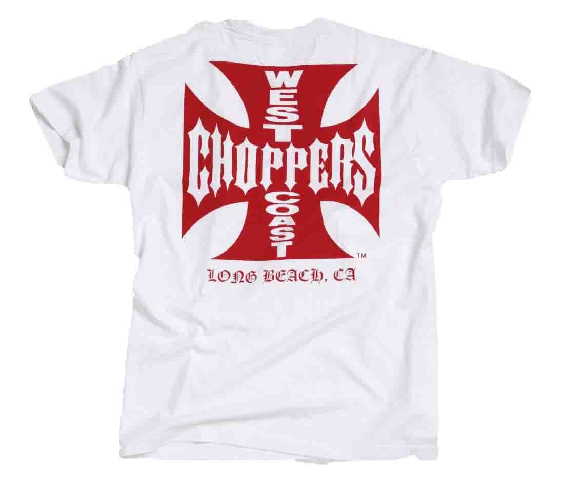 West Coast Choppers Clássica OG Camiseta - Branco Vermelho